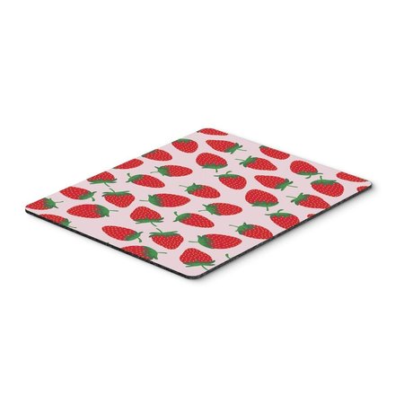 CAROLINES TREASURES Strawberries on Pink Mouse Pad, Hot Pad or Trivet BB5146MP